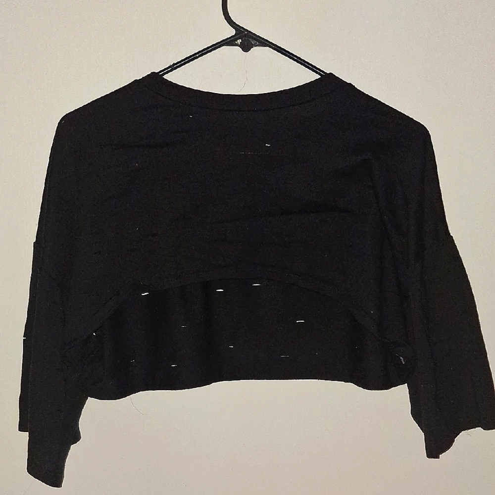 Black Cropped Sweater